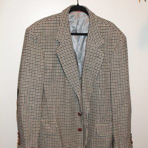 Closet CLEAROUT JD Christopher Houndstooth Blazer with elbow patches - Medium